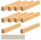 LERANXIN 10 Piezas Tiradores Armarios, Tiradores Madera de Muebles Manijas, 150mm Puxadores Cozinha para Puertas en Forma de Listón para Muebles de Cocina y Cajones