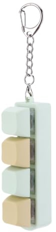 ARVALOLET Fidget Toys Tastatur, Tastenkappe, Fidget-Schlüsselanhänger, 4 Tasten, Tastatur, Dekompressionsspielzeug, Tastatur-Schlüsselanhänger,Spielzeug,Finger-Tastatur-Kappen, Spielzeug zum