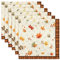 Arquiel Servietten Blätter Herbst Vintage 6er-Set, Stoffservietten 100% Baumwolle Weiches Hochwertige Wiederverwendbare Esstisch Servietten Perfekt für Hochzeiten Küche Haushalt Party(45×45cm)