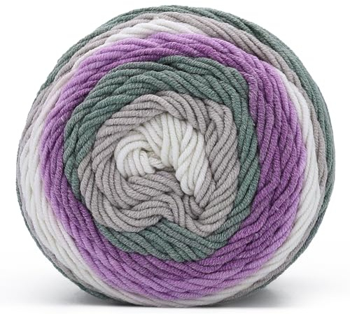 Baumwolle zum Häkeln Farbverlauf Weich 100g(100gx1) HäkelBaumwolle Dickes Garn Weich Baumwolle Zum Häkeln Farbverlauf Bunte Baumwolle Weben Baumwolle Für Schal Zum Stricken