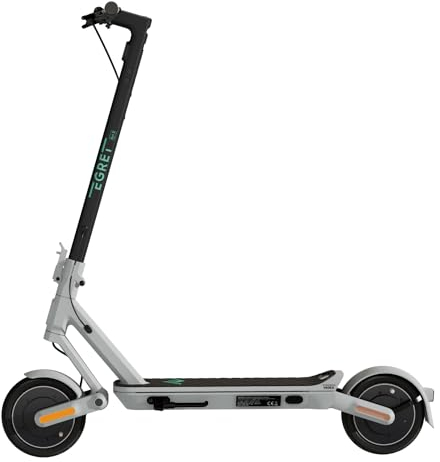 Egret Ey! 3 (DE) Faltbarer Leichtgewicht E-Scooter mit Federung, 9 Luftbereifung + Straßenzulassung (max. 20km/h) Reichweite bis 30 km, Blinker, App-Steuerung, maximale Zuladung 120kg