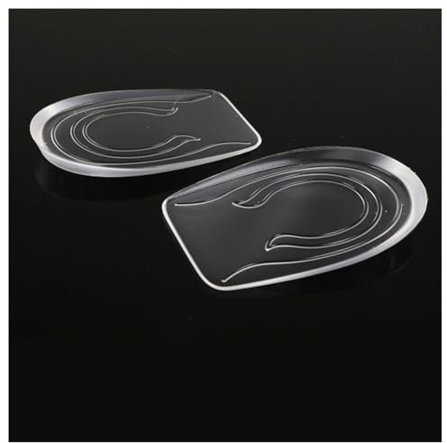 Rockreyoa Unsichtbare Höhe Erhöhung Einlegesohle Schuheinlagen aus Silikon Gel Fersenkeil Bequeme Fersenkissen mit Erhöhung für Damen und Herren Transparent-Frauen 1 cm