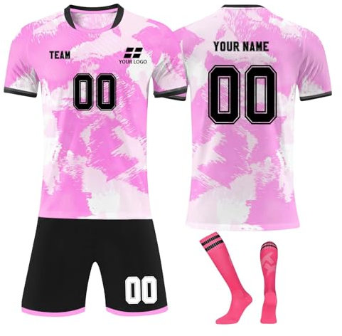 Maillot de Foot Personnalisé,Concevez Un Maillot de Football avec Votre Propre nom, numéro, Logo,Maillot de Football vêtements pour garçons Adultes 25/26 Saison Nouveau Costume