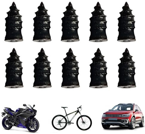 Chevilles en Caoutchouc pour Pneus - Vis de Réparation Rapide de Pneu | Outils de Réparation Portables pour Voiture, Moto, Vélo Électrique, Kit de Chevilles et Vis Anti-crevaison Rapide
