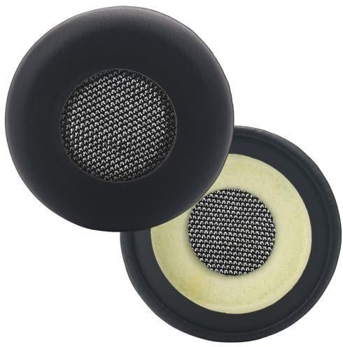 Evolve 65 Ersatz-Ohrpolster, kompatibel mit Jabra Evolve 65/40/30/20, Evolve 65UC/65MS/40UC/40MS/30US/30II/20SE/20UC/20MS Headset, Geräuschisolierung, Memory-Schaum-Ohrpolster, Ohrenschützer, Schwarz