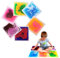 Lot de 6 dalles de sol sensorielles liquides, 30 cm x 30 cm, équipement sensoriel interactif pour autisme, tapis antidérapants durables pour enfants atteints de TDAH, besoins spéciaux et salles de