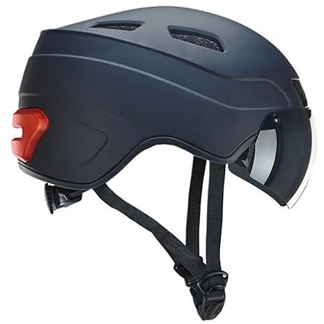 Smart Helm INMOLD, 55-58cm, Full-HD Kamera, Bluetooth 4.0, Blinker, LED, Farbe: schwarz