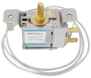 YINETTECH 1x Termostato Per Frigorifero E Congelatore Regolatore Di Temperatura Fredda 220V-250V 2 Terminali A Pin Termostato Per Frigorifero E Congelatore Per Modello WPF22 WPF22-L Del