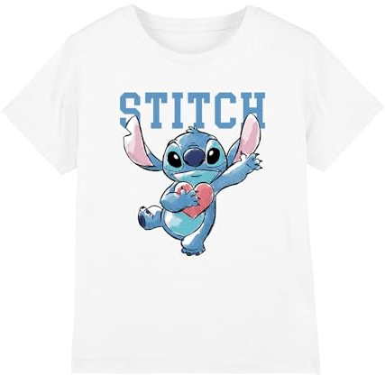 Lilo and Stitch Boy's Clutching Hearts Unisex Kids T Shirt