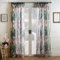OHS Green 2 Panel Voile Curtains Tropical Leaf Print Look Slot Top Net Curtains, Sheer Lightweight Fabric Tropical Leaf Design Stylish Bedroom & Livingroom Curtains