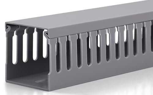 2 H x 2 W Cable Raceway, 99in Under Desk Wire Management Channel, Grey
