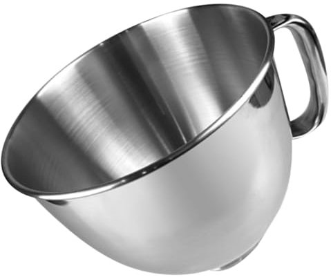 Vaguelly Tazón para Mezclar De Acero Inoxidable Compatible con Batidora De Pedestal Recipiente De Repuesto para Batidora para Cocina con Capacidad para Mezclar Ingredientes Ensaladera