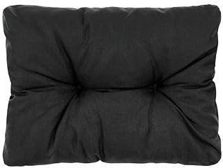 PFM HOME Palettenkissen Outdoor-Kissen für Palettensofa Palettenmöbel Europaletten - Gartenkissen Seitenkissen Paletten-Auflagen Gesteppt 60 x 40 cm - Schwarz