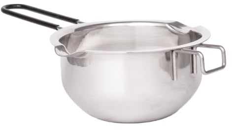 Lurch Schmelztopf aus Edelstahl | Ideal zum Schmelzen von Schokolade, Butter, Käse und mehr | Präziser Ausguss | Mit hitzebeständigem Silikon-Griff | Spülmaschinengeeignet