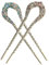 VALICLUD Épingles à Cheveux en Lot de 2 Double Pointe Accessoire de Coiffure Vintage pour Mariages et Fêtes