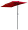 Genérico Sombrilla de Pared Exterior de 250 cm, Media Parasol de Patio con Manivela, Sombrilla de Jardín con Protección UV, for Terraza, Balcón, Piscina(Rouge)