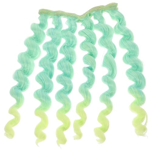 DECHOUS Kleine Puppenperücke mit Lockigem Garn 20cm Bruch und Verformungsbeständig für Puppenhaar Basteln und Frisieren
