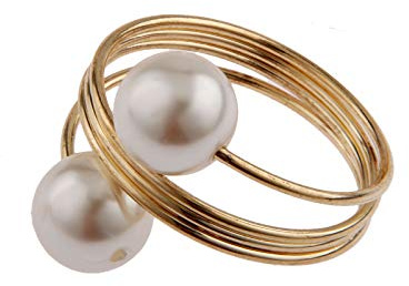 10Pcs Gold Perle Serviette Schnalle Hoop Serviettenringe Serviettenhalter für Hochzeit Hotel Tisch Dekoration