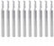 HQMaster CNC Router Bits, 10 Pack 1/8 Shank Spiral Upcut Router Bit 1 Flute End Mill Set Milling Cutter 2mm Cutting Single Flute Tungsten Steel Engraving Tool 8mm CEL, 38.5mm OAL for MDF Acrylic PVC
