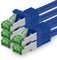 1aTTack.de Câble Réseau Cat7 Cat 7 10 GB/s - 5x 0,25m - RJ45 Ethernet LAN DSL Routeur Modem - Bleu