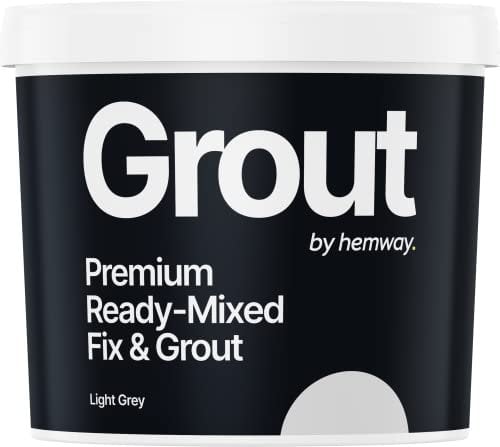 Hemway - Premium Ready-Mixed Grout & Fix Adhesive 4.5 Kg / 2.5 L - Light Grey | Fast-Drying & Water-Resistant Floor, Wall & Tile Grouting