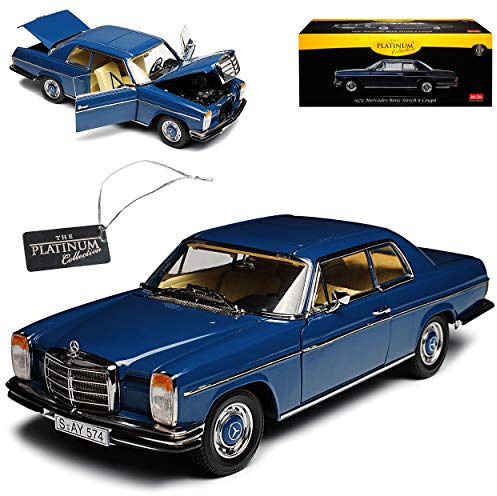 NEW Mercedes-B /8 Strich-Acht Coupe Dunkel Blau W114 1967-1976 1/18 Sun Star Modell Auto