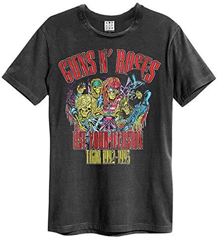 Amplified - Guns N Roses Use Your Illusion - Unisex T-Shirt, Charcoal, XXL