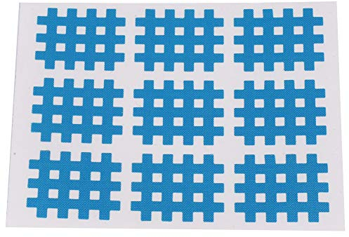 10 STÜCKE Cross Tape Athletic Sports Kinesiology Tape für Crosspuncture Therapy Triggerpunkte, Akupunkturpunkte, angespannte Muskeln, Muskelkater und Gelenkstütze, Workout Recovery(10 PCS-Hellblau)