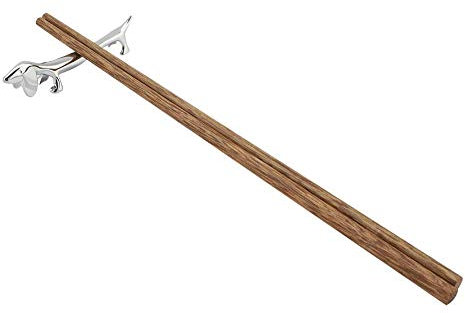 Yosoo Novel Metal Chopstick Stand, Novel Metal Dog Shape Chopstick Stand Sturdy Table Decorative Ornament for Spoon Stand Fork Holder Set, 8.8 x 2.3cm/ 3.46 x 0.90in