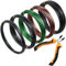 Mudder 5 Rolle Baum Training Draht 160 Füße Total mit Bonsai Drahtschneider Eloxiert Aluminium Draht 1/1,5/2,0 mm Training Draht zum Halten von Bonsai Geäst Klein Reisekoffer(Schwarz, Grün, Braun)