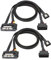 SATA 6G Data Cable, SATA Power 2-In-1 Extension Cord, LP4 IDE 4 pin to SATA 15P Female with Serial ATA III 7 Pin Female for HDD, SSD, Optical Drives, DVD Burners, PCI Cards etc - 19.7in (2 Pack)