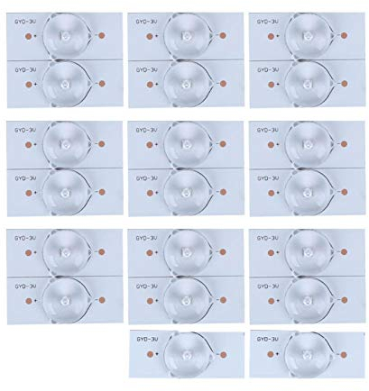 20 Piezas Cuentas de Lámpara SMD de 3V, LED SMD con Lente Optica Fliter para Reparación de TV, SMD Cuentas de Alta Dureza, Accesorios y Piezas para Tira de Luz LED(Blanco)