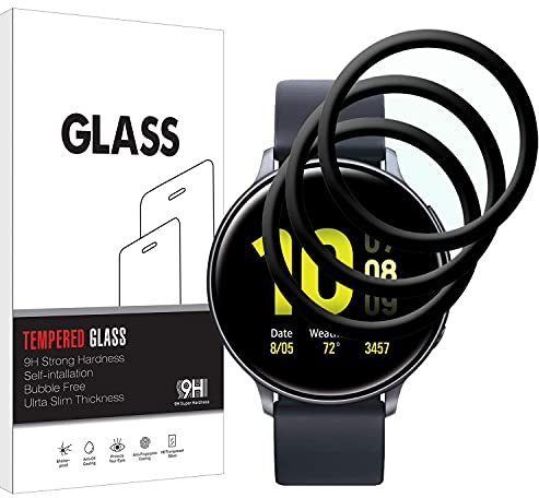 [3 Pièces] KELOLIN Protection D'écran pour Samsung Galaxy Watch Active 2 44mm, bords incurvés 3D, Anti-rayures, HD Protection d'écran souple compatibles avec Samsung Galaxy Watch Active 2 44mm