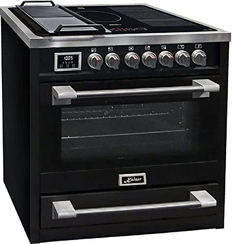 Kaiser Induktions-Standherd HC 93691 IS, Elektro Standherd 90 cm/Kaiser Empire mit Induktionskochfeld /5 Kochzonen/8 Multifunktions-Elektro-Backofen/Selbstreinigung/115 L