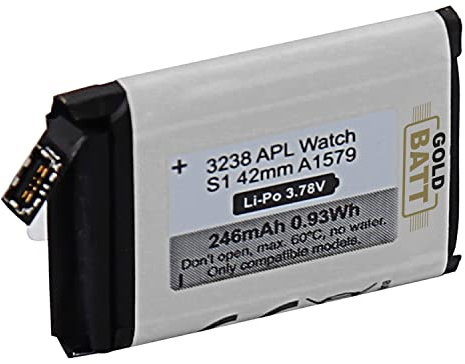 GOLDBATT Akku A1579 kompatibel mit Apple Watch für Serie 1/42 mm