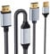 BolAAzuL Câble HDMI vers Displayport, 2M Adaptateur HDMI Displayport 4K 60Hz Cordon HD MI Mâle vers DP Mâle avec USB Convertisseur HD MI to DP Unidirectionnel pour Xbox Series X, PS5, PS4 Pro，Argent