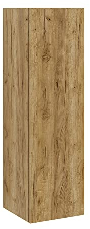 Wuun® Hochschrank 100cm Hängeschrank Badezimmerschrank Wohnwand (Eiche)