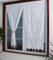 Yulakes Tenda da cucina con ricamo in cotone bianco e lino, tenda corta da cucina/caffè, tenda da pranzo con bordo, 70 x 150 cm (1 pezzo)