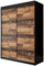 KRYSPOL Schiebetürenschrank Old Style T 150 cm Kleiderschrank Einlegeboden Schlafzimmer- Wohnzimmerschrank Schiebetüren Modern Design (Schubladen: 2)