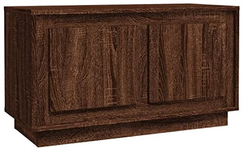 vidaXL Mobile Porta TV Rovere Marrone 80x35x45 cm in Legno Multistrato