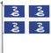 Drapeau serpent de la Martinique - Drapeau double face - 9,1 x 1,5 m - Durable - Décoration de cour extérieure - Drapeaux de bienvenue