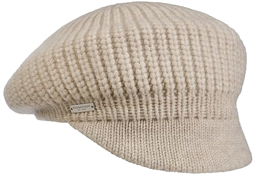 Seeberger Cashmere Ballonmütze Schirmmütze Schildmütze Strickcap (One Size - beige)
