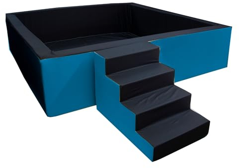 GoldenGroup Piscine à Balles XXL Pour Enfants - Aire de Jeux Intérieure en Mousse 250 x 250 cm - Carrée Sans