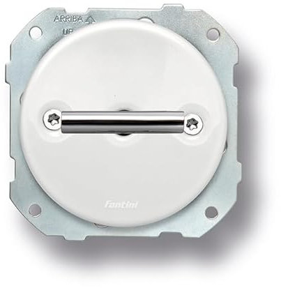 FONTINI - Va-et-vient double métal chrome porcelaine blanche DO LOW