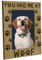 CREATCABIN You Had Me at Woof Bilderrahmen Hund Haustier Pfoten 4x6 Vertikale Erinnerungsfotorahmen Aus Holz Mit Gravur,Holztischrahmen Zum Aufhängen An Der Wand,Galerie,Geburtstag,Zuhause,Geschenk