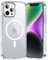 Opkiegrn Coque pour iPhone 13 Pro, Compatible avec MagSafe Recharge sans Fil,Protection Antichoc,Anti-Jaunissement,Dos Anti Rayures PC Magnétique Étui Housse pour iphone 13 Pro,Transparent
