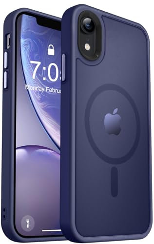 MOCCA Strong Magnetic for iPhone XR Phone Case, [Compatible with Magsafe][Mil-Grade Drop Protection] Slim Thin Translucent Matte Protective Cover Case for iPhone XR Case 6.1'', Deep Blue