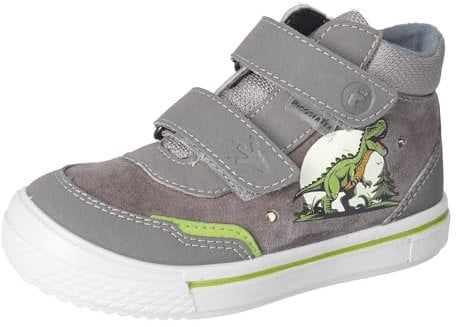 RICOSTA Jungen Stiefel REX, Kinder Boots, Weite: Mittel, RicostaTEX, Blinklicht, Klettstiefel, Booties, wasserdicht, Meteor (460), 28 EU