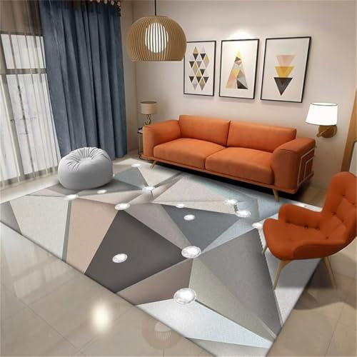 AITROMNI Teppich Landhaus Teppichläufer Geeignet für Wohnzimmer Esszimmer Küche Schlafzimmer schmutzabweisend Bett 80X160CM