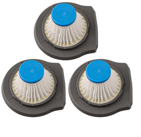 Waschbarer Filter für Black & Decker für Dust Buster Clean für Slim & Reviva Serie Handstaubsauger – effiziente Filtration, langlebig, einfache Installation, 3 Stück
